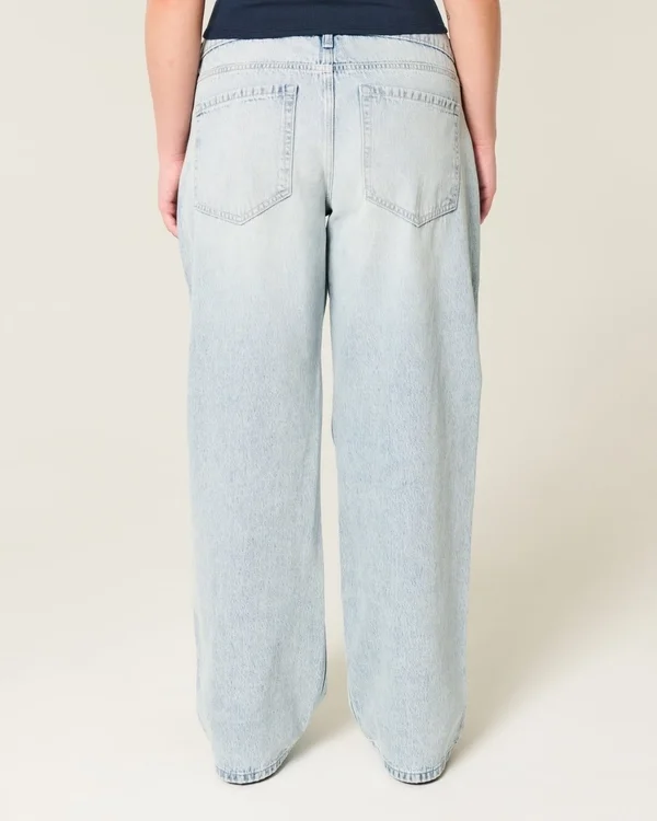 Low-Rise Ripped Light Wash Baggy Jeans Low-Rise Ripped Light Wash Baggy Jeans