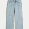 Low-Rise Ripped Light Wash Baggy Jeans Low-Rise Ripped Light Wash Baggy Jeans