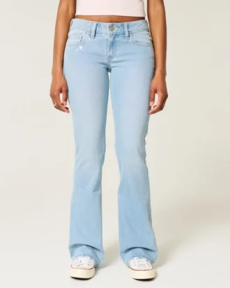 Low-Rise Star Embroidery Bootcut Jeans Low-Rise Star Embroidery Bootcut Jeans