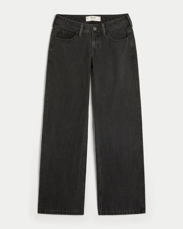 Low-Rise Washed Black Baggy Jeans Low-Rise Washed Black Baggy Jeans