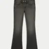 Low-Rise Washed Black Bootcut Jeans Low-Rise Washed Black Bootcut Jeans
