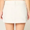 Low-Rise White Denim Mini Skort Low-Rise White Denim Mini Skort