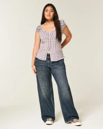 Low-Rise Y2K Dark Wash Baggy Jeans Low-Rise Y2K Dark Wash Baggy Jeans