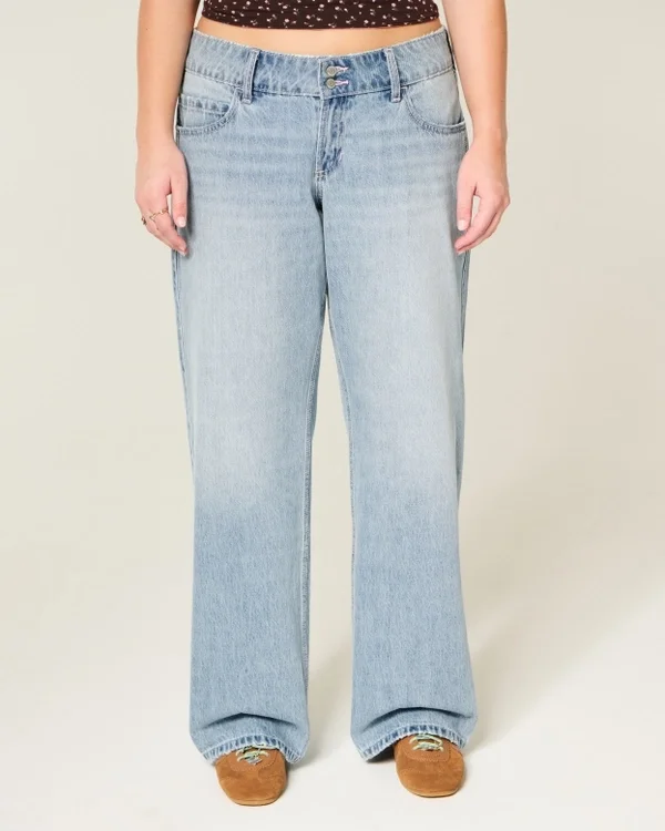 Low-Rise Y2K Light Wash Baggy Jeans Low-Rise Y2K Light Wash Baggy Jeans