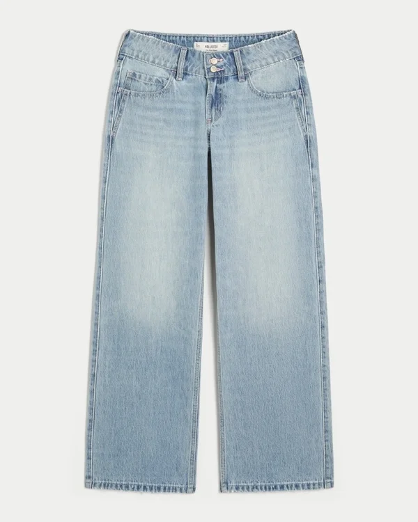 Low-Rise Y2K Light Wash Baggy Jeans Low-Rise Y2K Light Wash Baggy Jeans