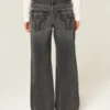 Low-Rise Y2K Washed Black Baggy Jeans Low-Rise Y2K Washed Black Baggy Jeans