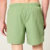 Malibu Beach Graphic Mid-Thigh Volley Swim Trunks