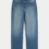 Medium Wash Alien Graphic Baggy Jeans