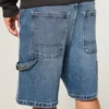 Medium Wash Baggy Denim Painter Shorts Medium Wash Baggy Denim Painter Shorts