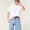 Medium Wash Baggy Denim Shorts Medium Wash Baggy Denim Shorts