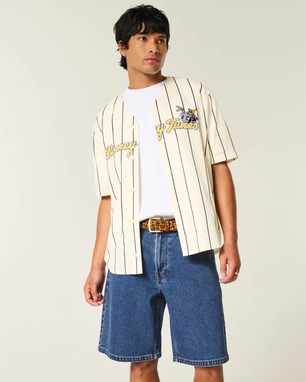 Medium Wash Baggy Denim Shorts Medium Wash Baggy Denim Shorts