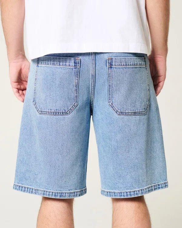 Medium Wash Baggy Denim Shorts Medium Wash Baggy Denim Shorts