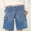 Medium Wash Baggy Painter Denim Shorts Medium Wash Baggy Painter Denim Shorts