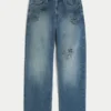Medium Wash Doodle Baggy Jeans Medium Wash Doodle Baggy Jeans
