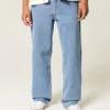 Medium Wash Embroidered Baggy Jeans Medium Wash Embroidered Baggy Jeans