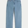 Medium Wash Embroidered Baggy Jeans Medium Wash Embroidered Baggy Jeans