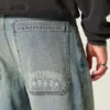 Medium Wash Hollywood Graphic Skater Baggy Jeans