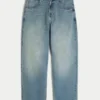Medium Wash Hollywood Graphic Skater Baggy Jeans