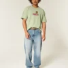 Medium Wash Skater Baggy Jeans