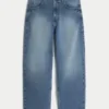 Medium Wash Skater Baggy Jeans