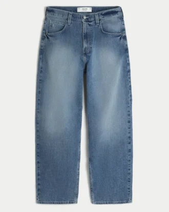 Medium Wash Skater Baggy Jeans