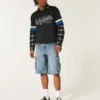 Medium Wash Super Baggy Denim Cargo Shorts