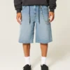 Medium Wash Super Baggy Denim Shorts Medium Wash Super Baggy Denim Shorts