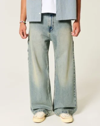 Medium Wash Super Baggy Painter Jeans