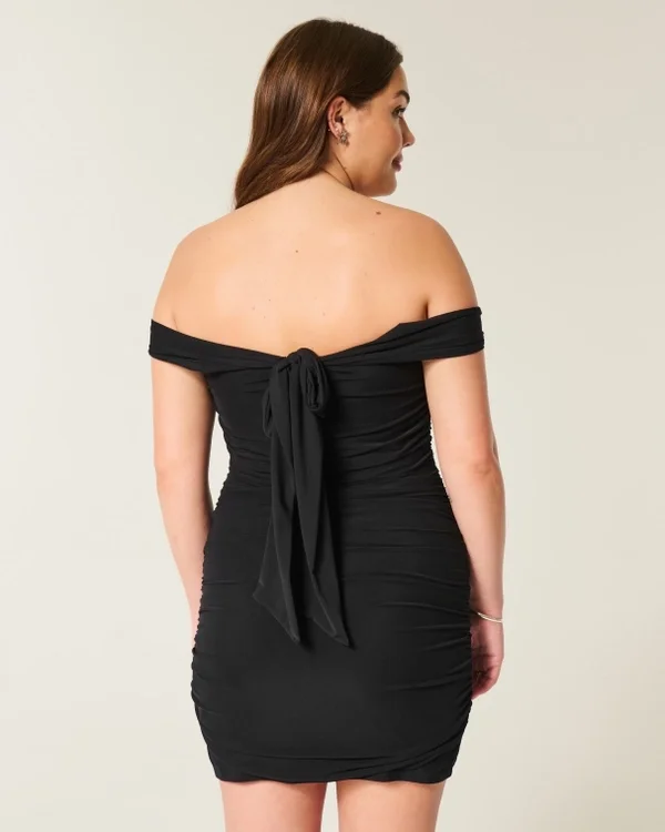 Mesh Off-the-Shoulder Bodycon Dress Mesh Off-the-Shoulder Bodycon Dress