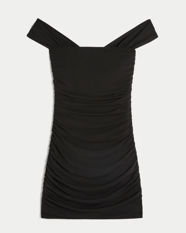 Mesh Off-the-Shoulder Bodycon Dress Mesh Off-the-Shoulder Bodycon Dress