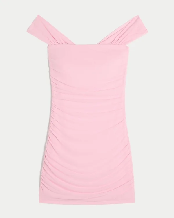 Mesh Off-the-Shoulder Bodycon Dress Mesh Off-the-Shoulder Bodycon Dress