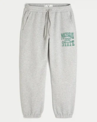Michigan State University Spartans Graphic Baggy Cinch Fleece Joggers