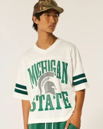 Michigan State University Spartans Graphic Football Jersey