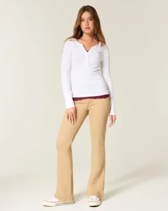 Mid-Rise Khaki Bootcut Jeans Mid-Rise Khaki Bootcut Jeans