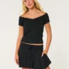 Mid-Rise Pleated Mini Skort