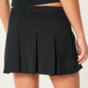 Mid-Rise Pleated Mini Skort