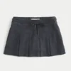 Mid-Rise Pleated Mini Skort