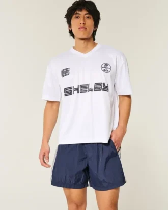 Mid-Thigh Baggy Soccer Shorts