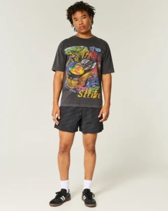 Mid-Thigh Baggy Soccer Shorts