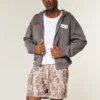 Mid-Thigh Camo Loose Fleece Shorts