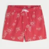 Mid-Thigh Embroidered Volley Swim Trunks