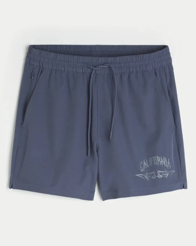 Mid-Thigh Graphic Active Shorts