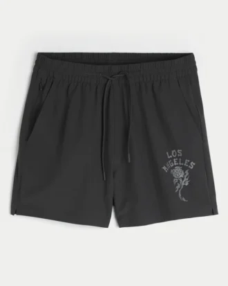 Mid-Thigh Graphic Active Shorts