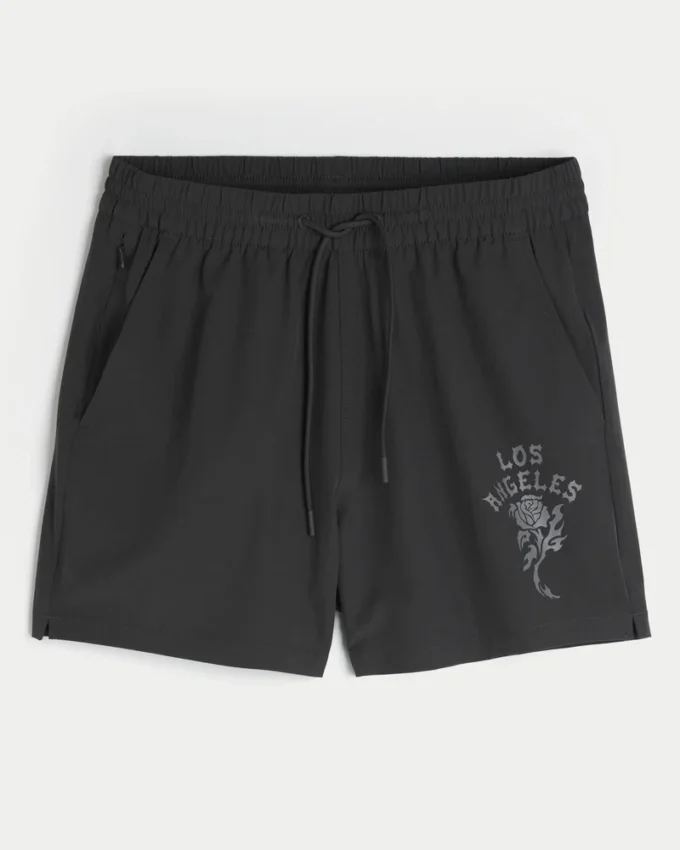 Mid-Thigh Graphic Active Shorts