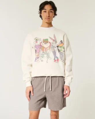 Mid-Thigh Linen-Blend Pull-On Shorts