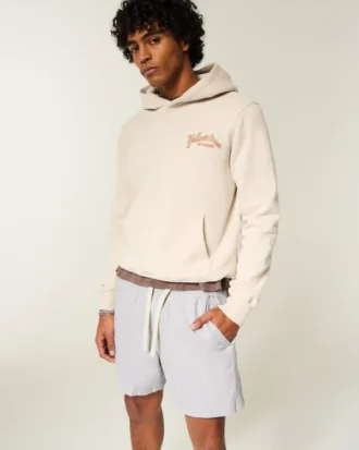 Mid-Thigh Linen-Blend Pull-On Shorts