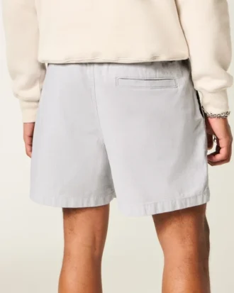 Mid-Thigh Linen-Blend Pull-On Shorts