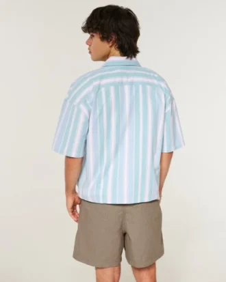 Mid-Thigh Linen-Blend Pull-On Shorts