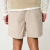 Mid-Thigh Linen-Blend Pull-On Shorts
