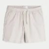 Mid-Thigh Linen-Blend Pull-On Shorts